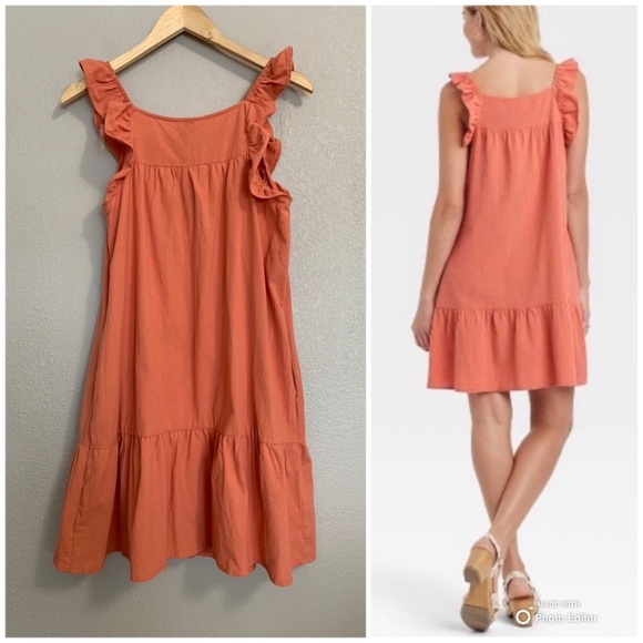 Universal Thread Target Sundress in Coral Sz XS - Picture 6 of 8